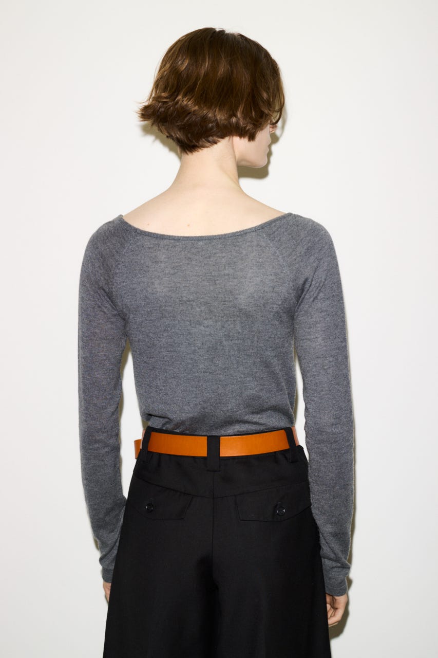 【AW PRE ORDER 第2弾】【THROW】WOOL BLEND HG B／N トップス T.GRY FREE