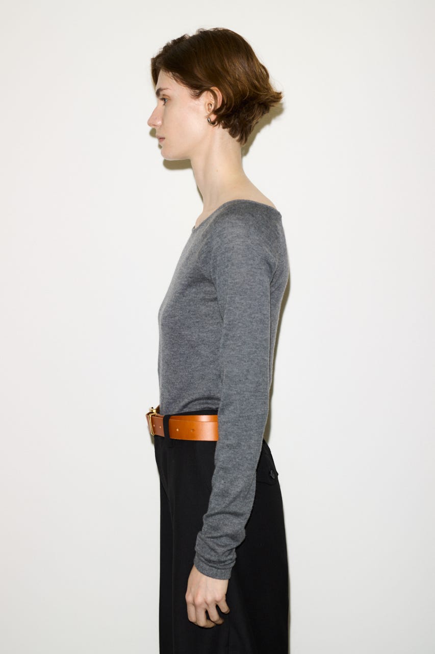 【AW PRE ORDER 第2弾】【THROW】WOOL BLEND HG B／N トップス T.GRY FREE
