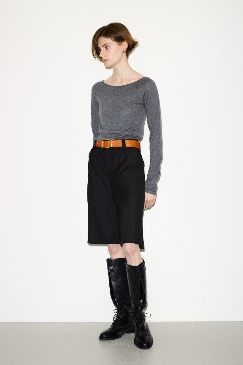 【AW PRE ORDER 第2弾】【THROW】WOOL BLEND HG B／N トップス T.GRY FREE