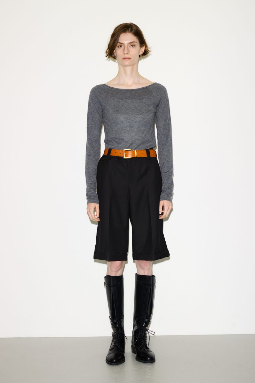 【AW PRE ORDER 第2弾】【THROW】WOOL BLEND HG B／N トップス T.GRY FREE