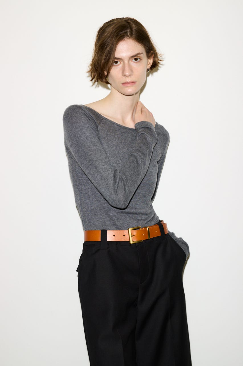 【AW PRE ORDER 第2弾】【THROW】WOOL BLEND HG B／N トップス T.GRY FREE
