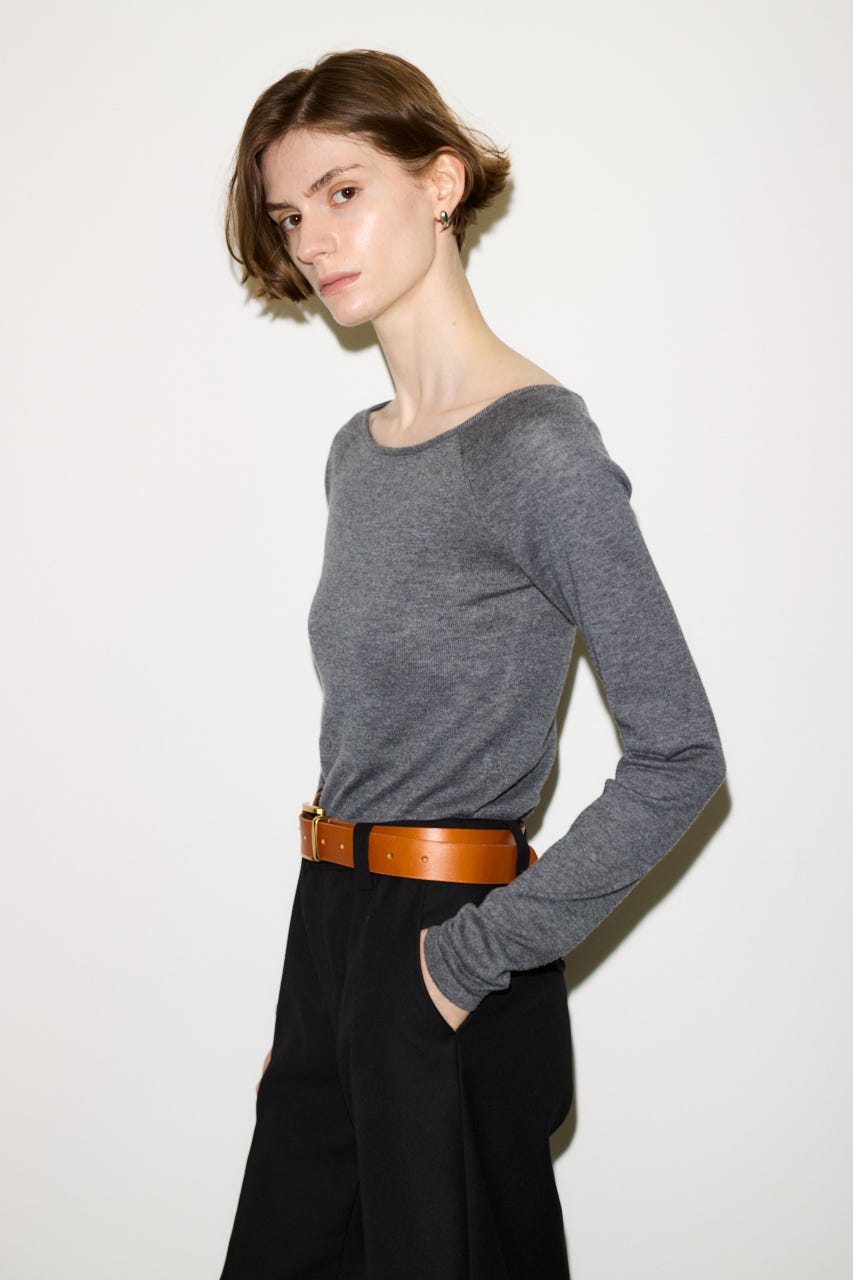 【AW PRE ORDER 第2弾】【THROW】WOOL BLEND HG B／N トップス T.GRY FREE
