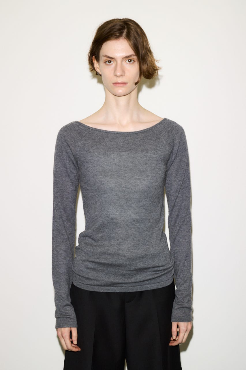 【AW PRE ORDER 第2弾】【THROW】WOOL BLEND HG B／N トップス T.GRY FREE