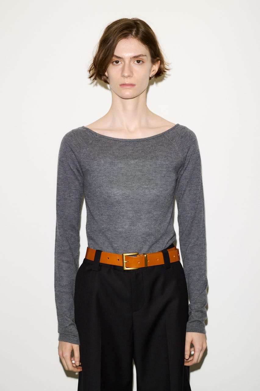 【AW PRE ORDER 第2弾】【THROW】WOOL BLEND HG B／N トップス T.GRY FREE
