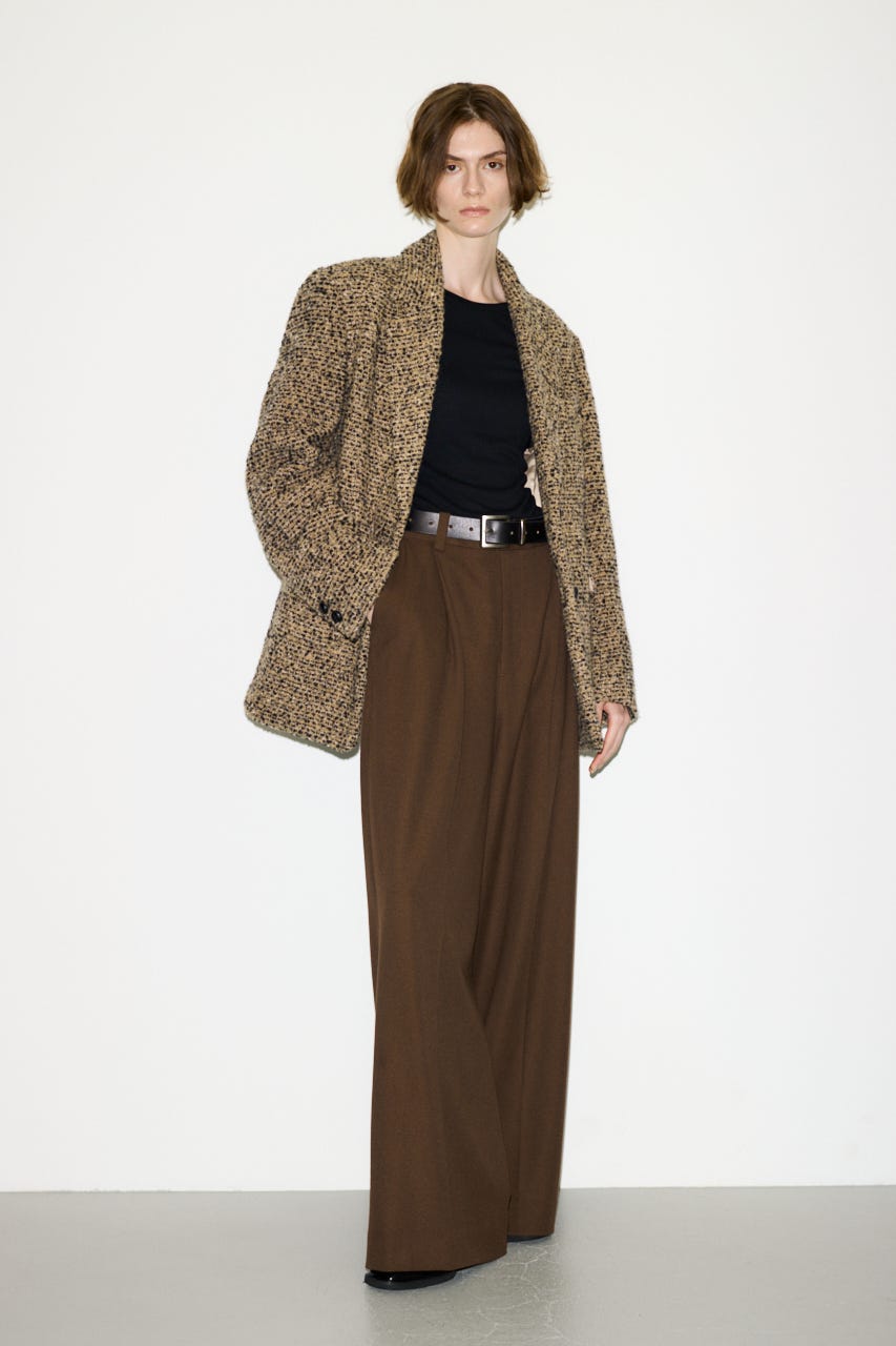 【THROW】SHEER FINE FIT C/N トップス BLK FREE