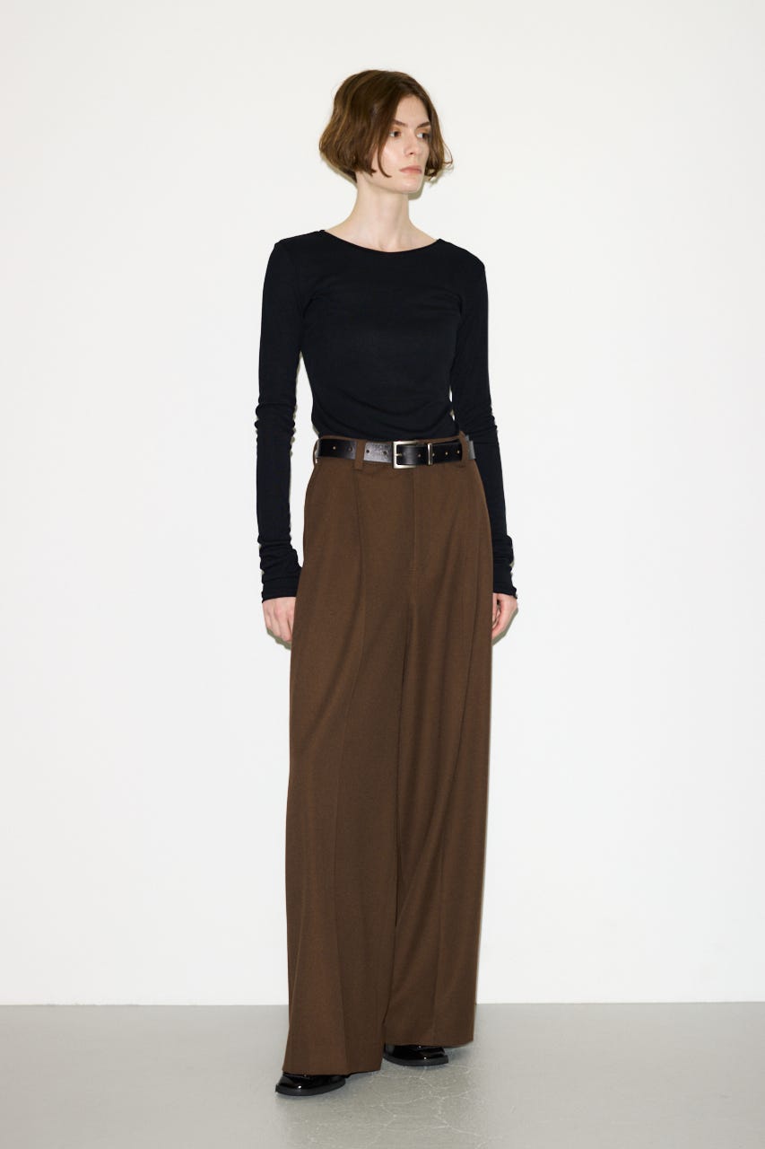 【THROW】SHEER FINE FIT C/N トップス BLK FREE