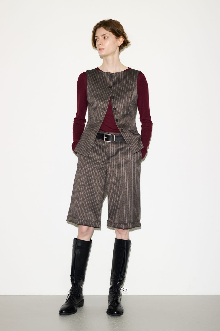 【THROW】SHEER FINE FIT C/N トップス D/RED FREE