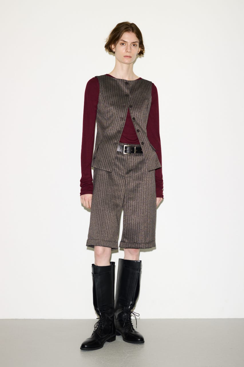 【THROW】SHEER FINE FIT C/N トップス D/RED FREE
