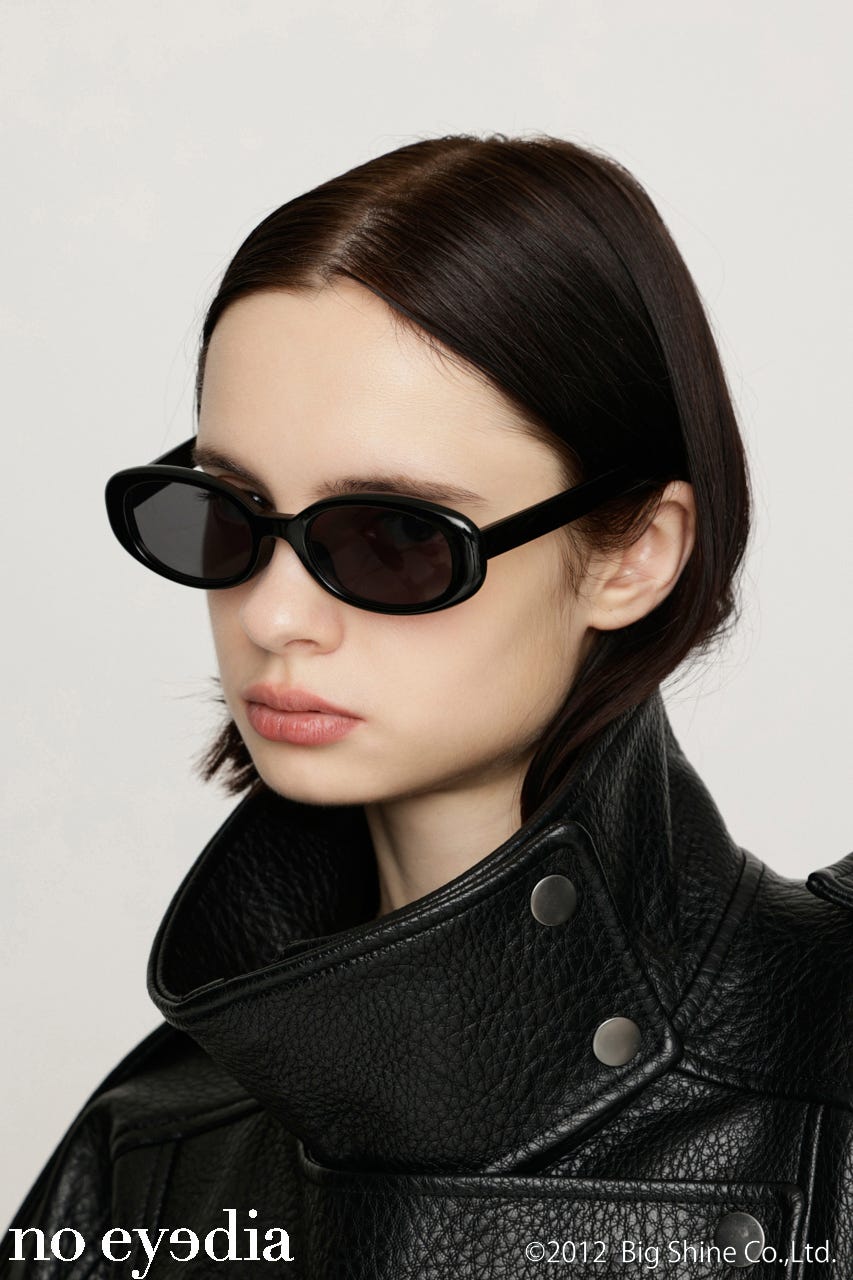【noeyedia】OVAL SHAPE アイウェア BLK FREE