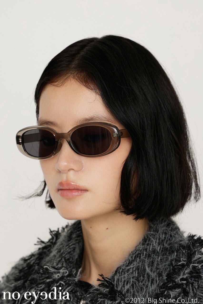 【noeyedia】OVAL SHAPE アイウェア GRY FREE