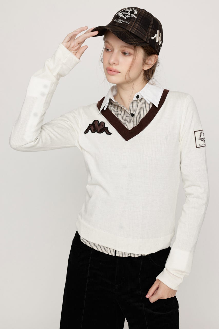 KAPPA x SLY V NECK トップス IVOY FREE