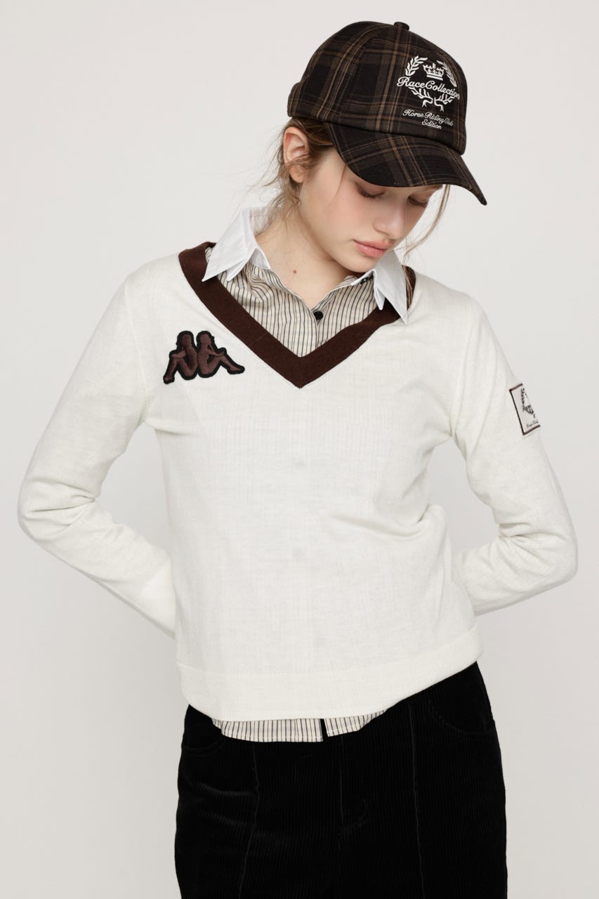 KAPPA x SLY V NECK トップス IVOY FREE