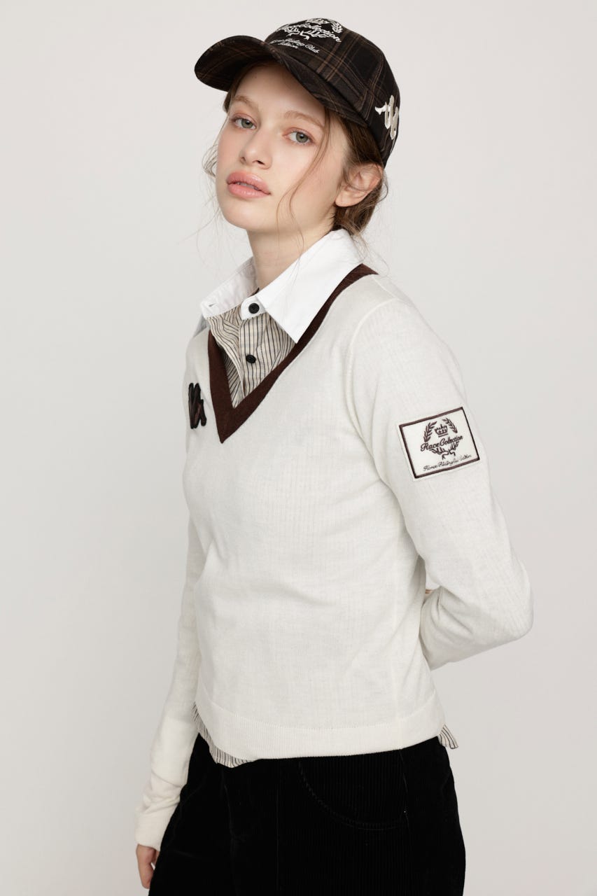 KAPPA x SLY V NECK トップス IVOY FREE