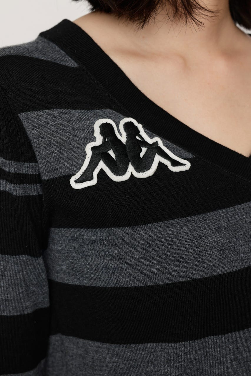 KAPPA x SLY V NECK トップス M/BLK FREE
