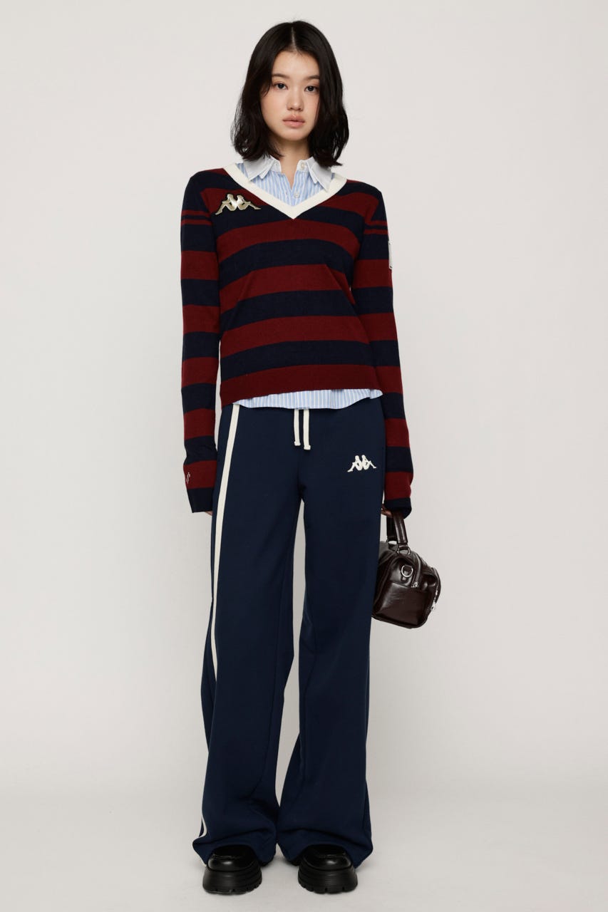 KAPPA x SLY V NECK トップス M/NVY FREE