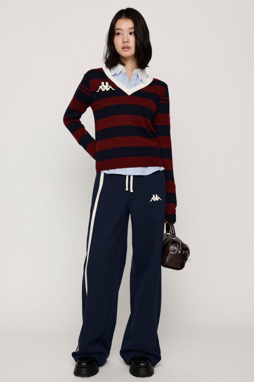 KAPPA x SLY V NECK トップス M/NVY FREE