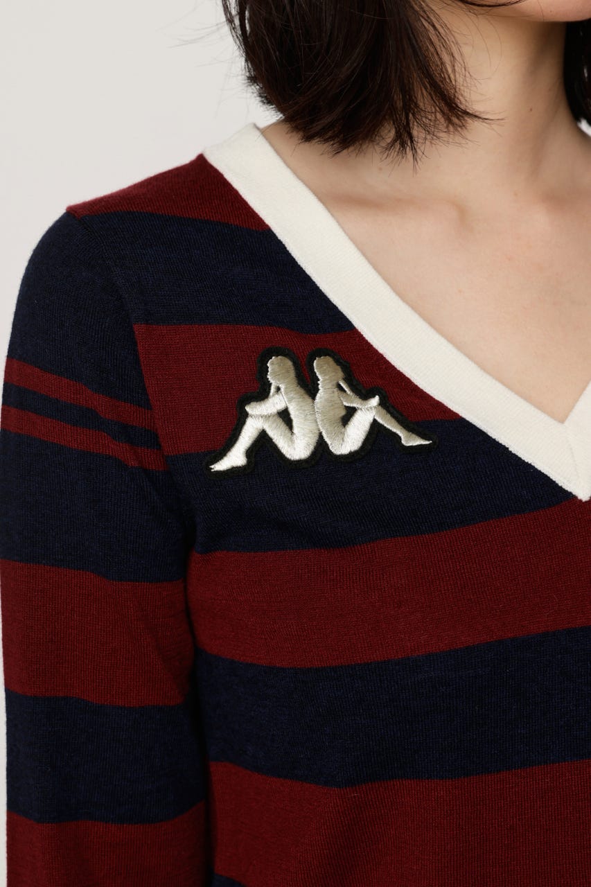 KAPPA x SLY V NECK トップス M/NVY FREE