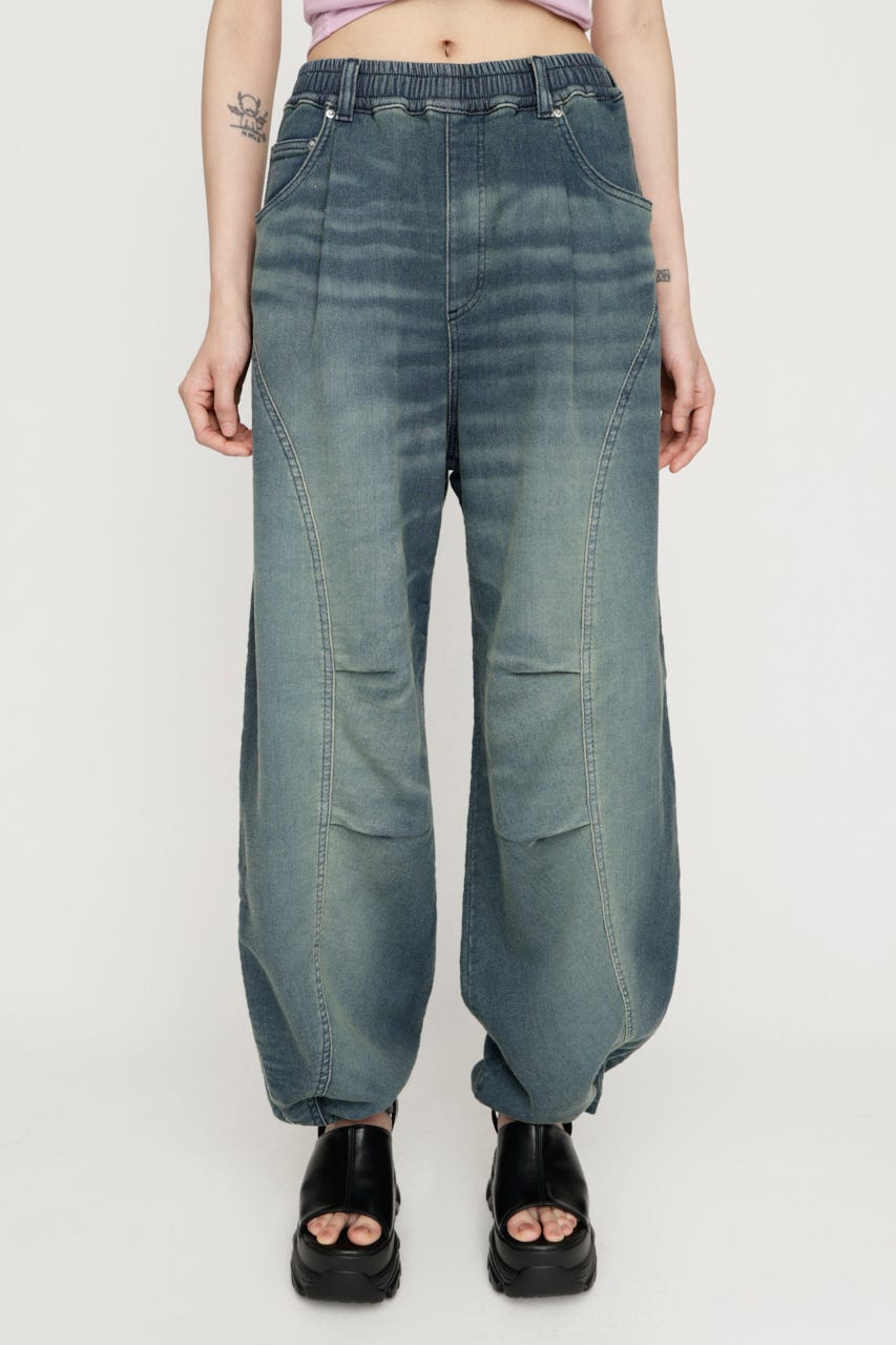 BARRELLEG DENIM LIKE SW パンツ BLU 1