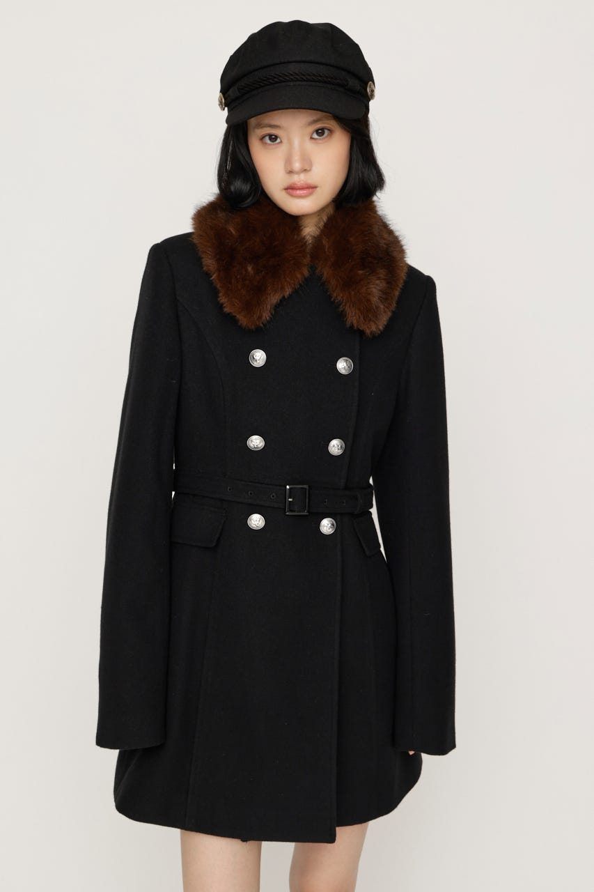 【AW PRE ORDER 第2弾】DOUBLE BUTTON FUR MIDI コート