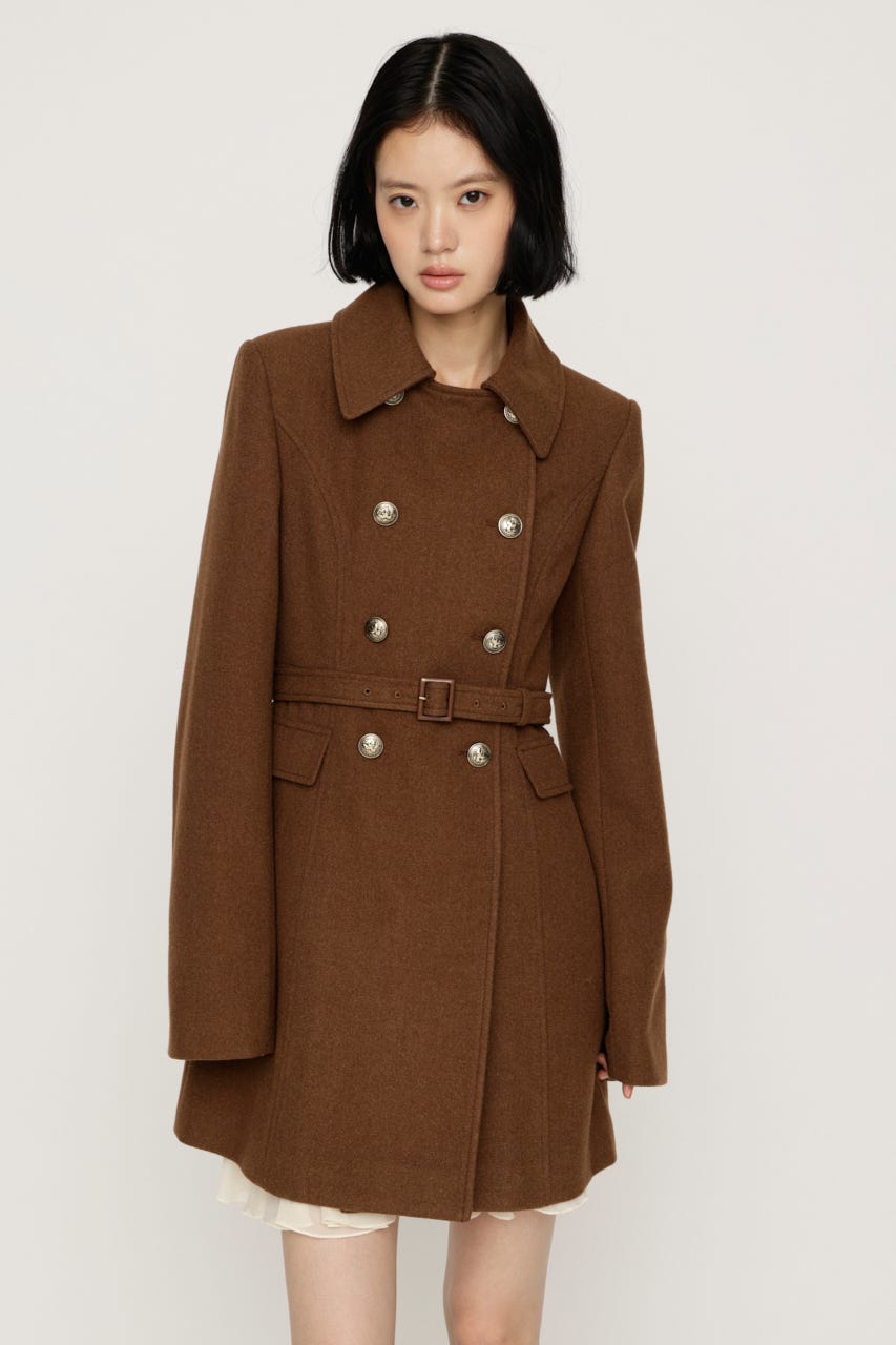 【AW PRE ORDER 第2弾】DOUBLE BUTTON FUR MIDI コート CAM FREE