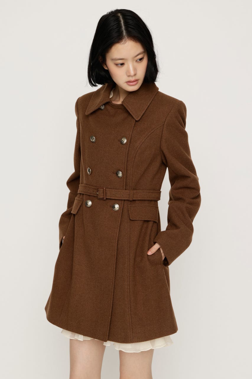 【AW PRE ORDER 第2弾】DOUBLE BUTTON FUR MIDI コート CAM FREE