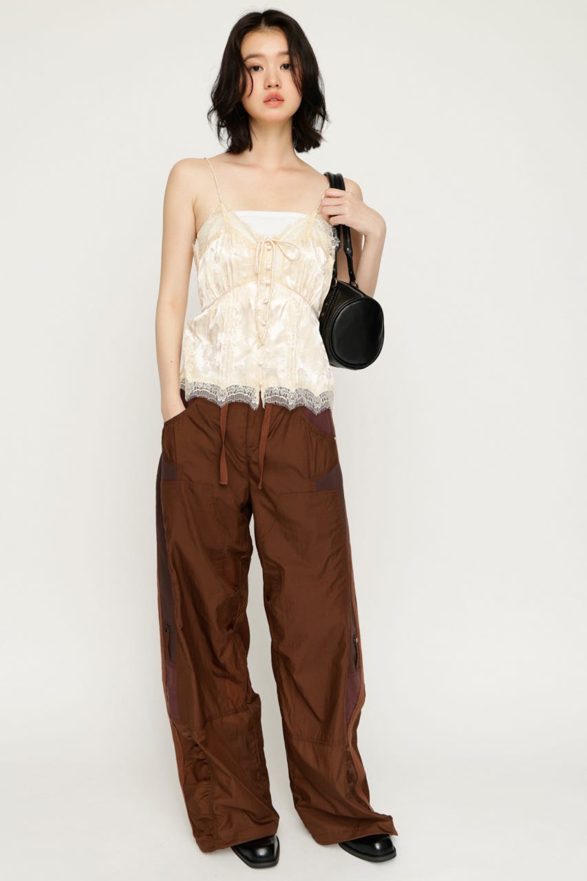 JQ SATIN LACE CAMI トップス IVOY FREE