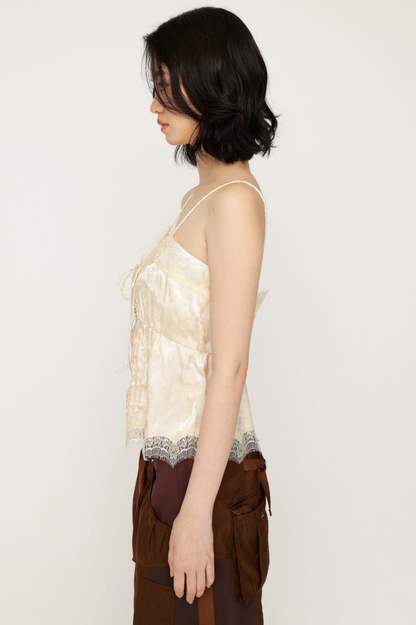 JQ SATIN LACE CAMI トップス IVOY FREE