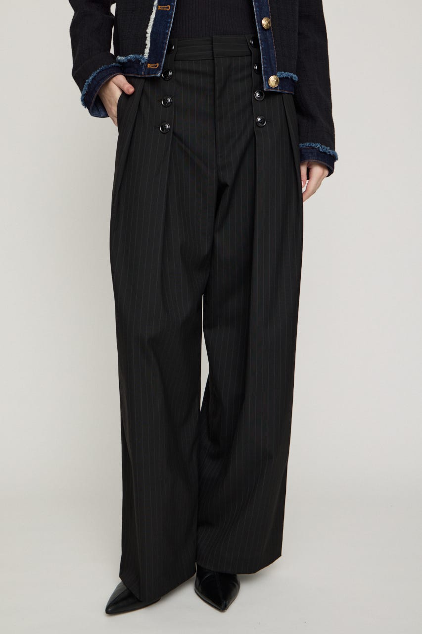 DOUBLE TUCK MARINE パンツ M/BLK 1