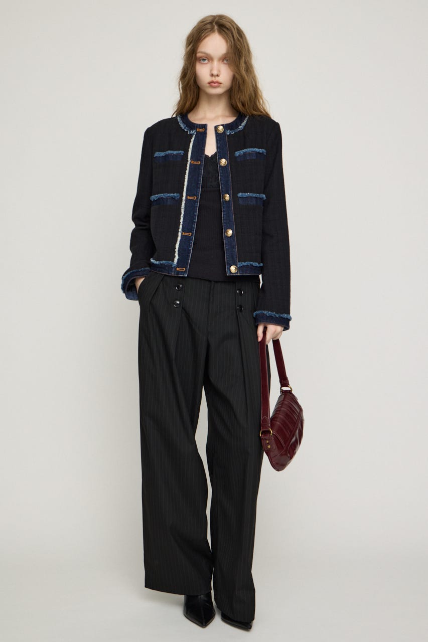 DOUBLE TUCK MARINE パンツ M/BLK 1
