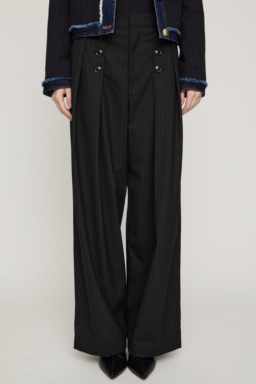 DOUBLE TUCK MARINE パンツ M/BLK 1