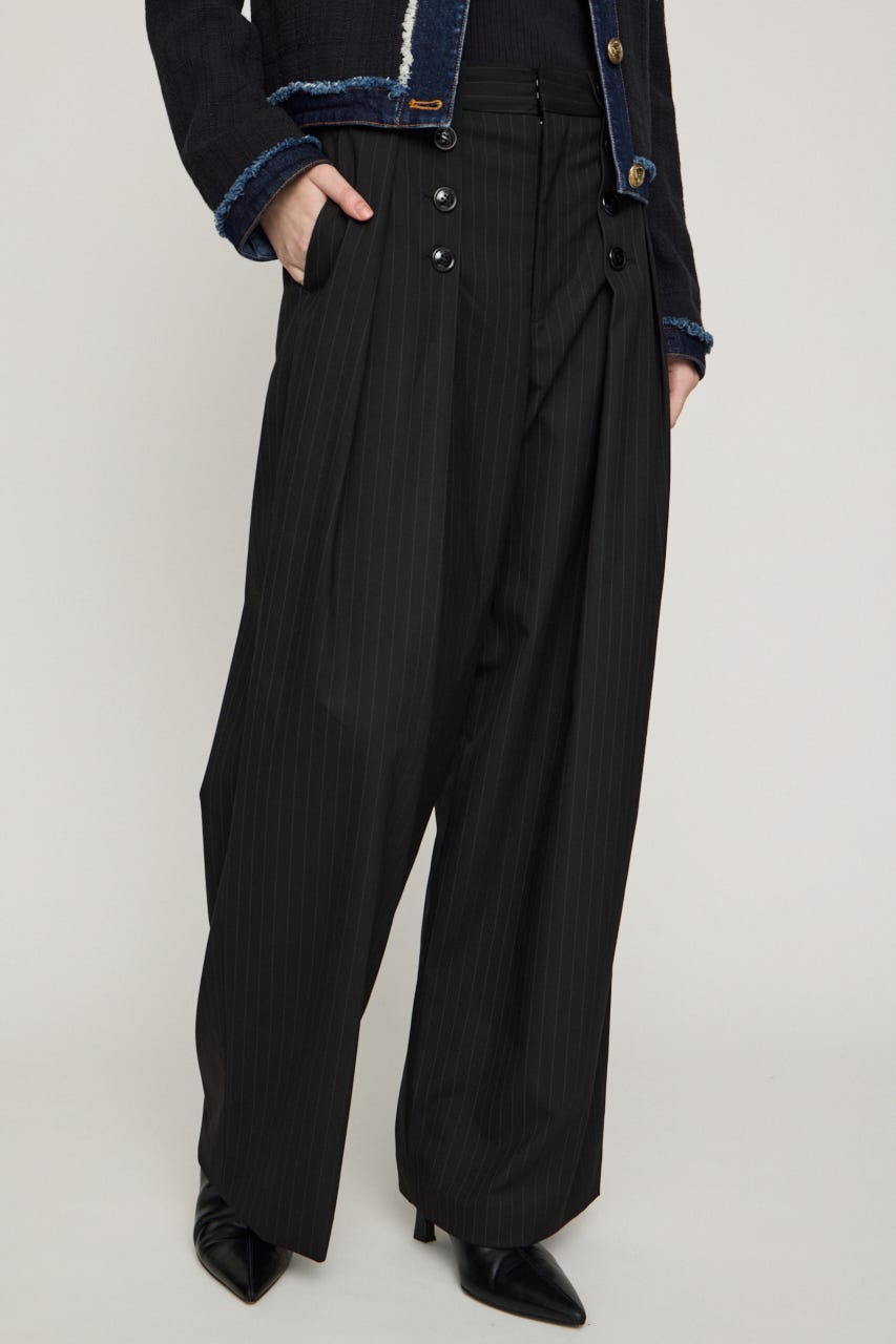 DOUBLE TUCK MARINE パンツ M/BLK 1