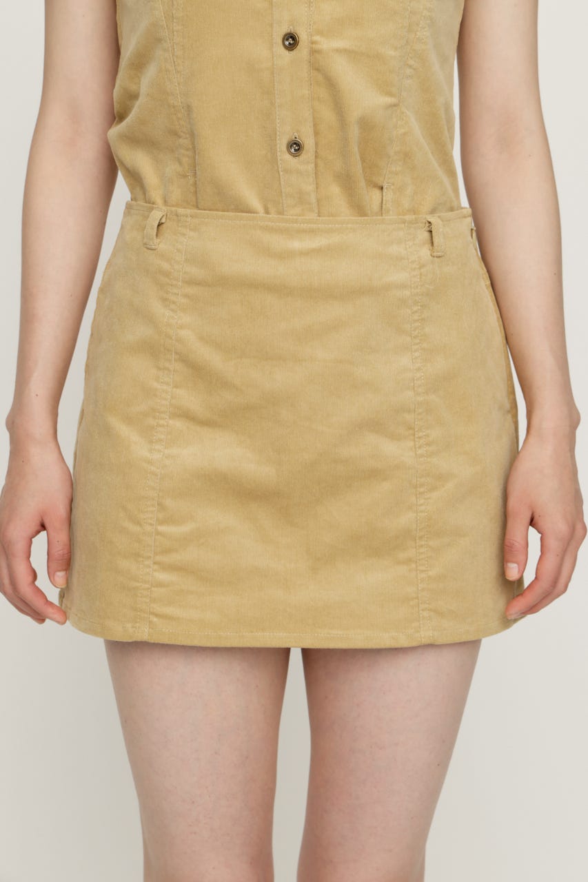 BELTED CORDUROY S／スコート BEG 0