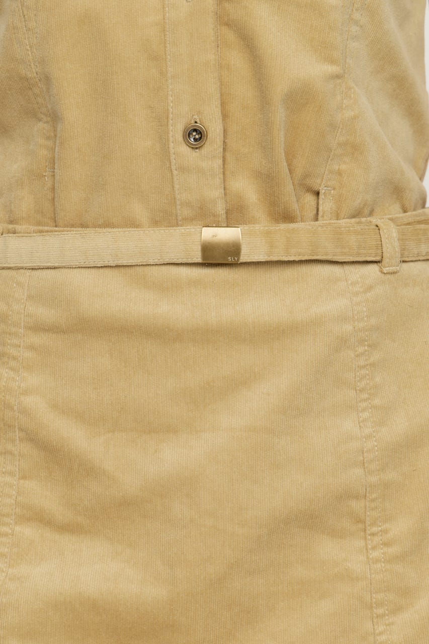 BELTED CORDUROY S／スコート BEG 0