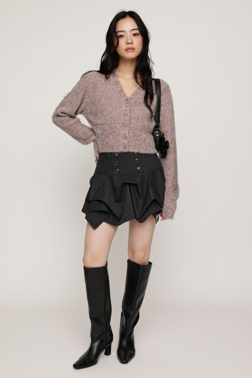DOUBLE BUTTON TUCK スコート T.GRY 0