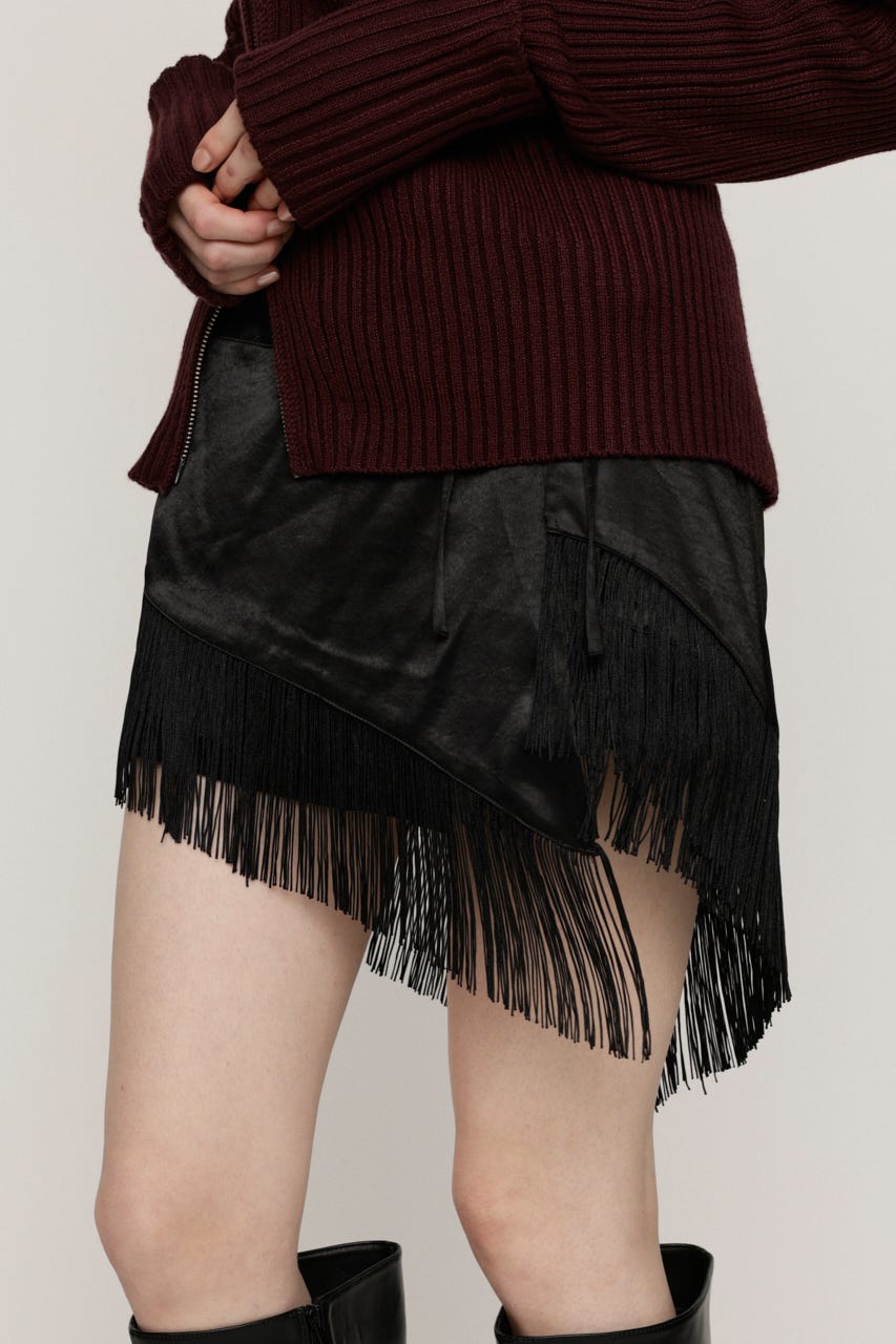 FRINGE ASYMMETRY WRAP ベルト BLK FREE
