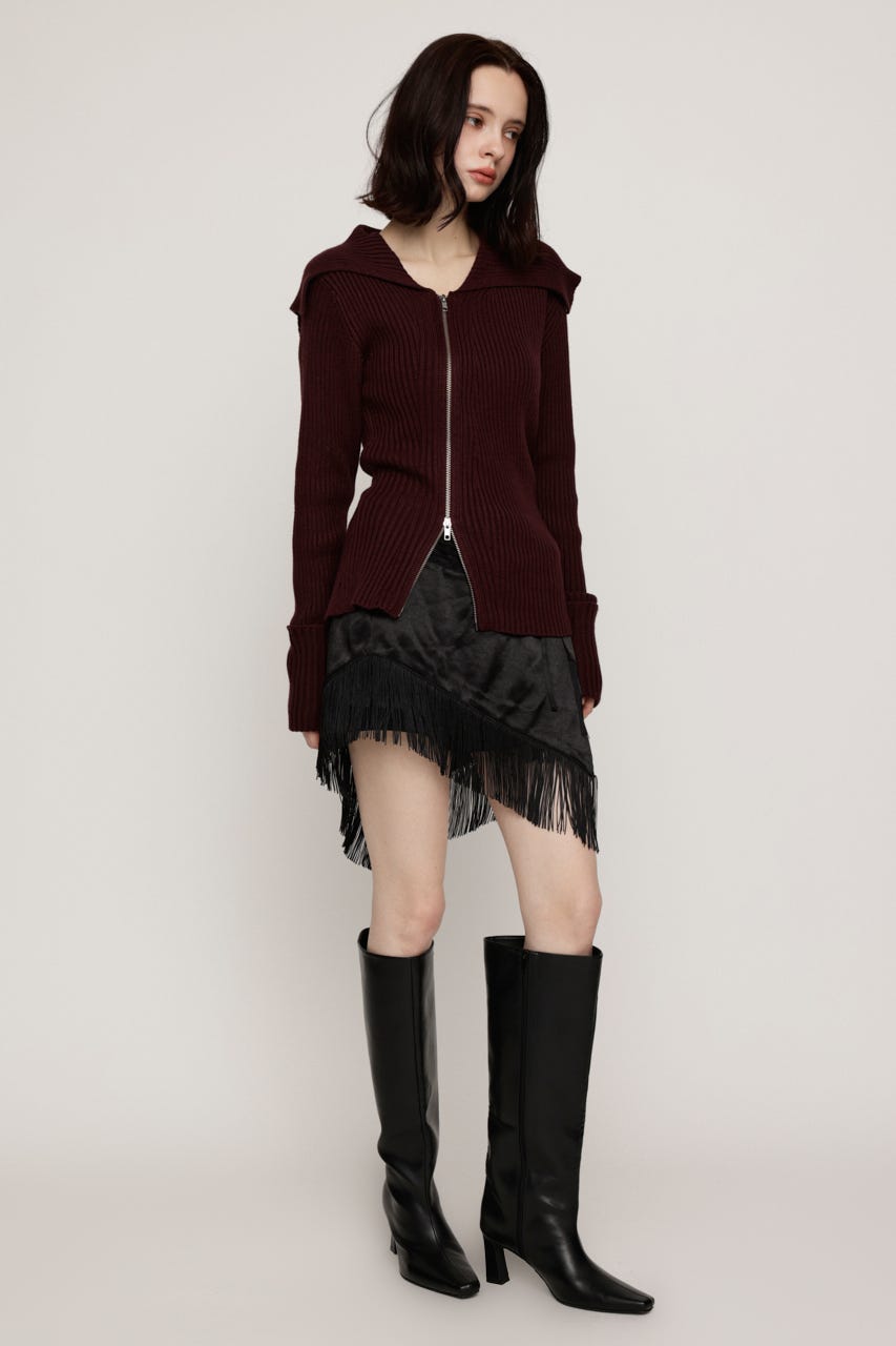 FRINGE ASYMMETRY WRAP ベルト BLK FREE