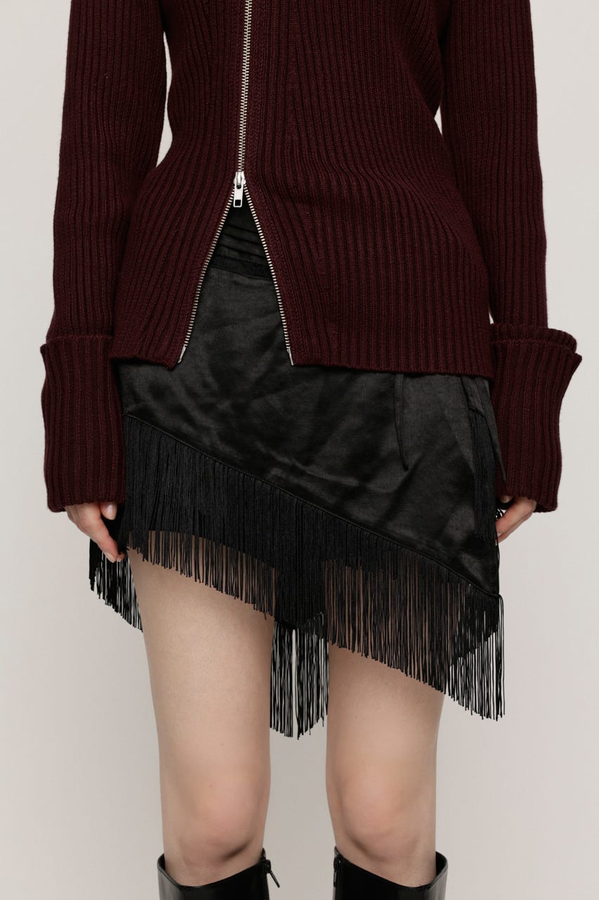 FRINGE ASYMMETRY WRAP ベルト BLK FREE