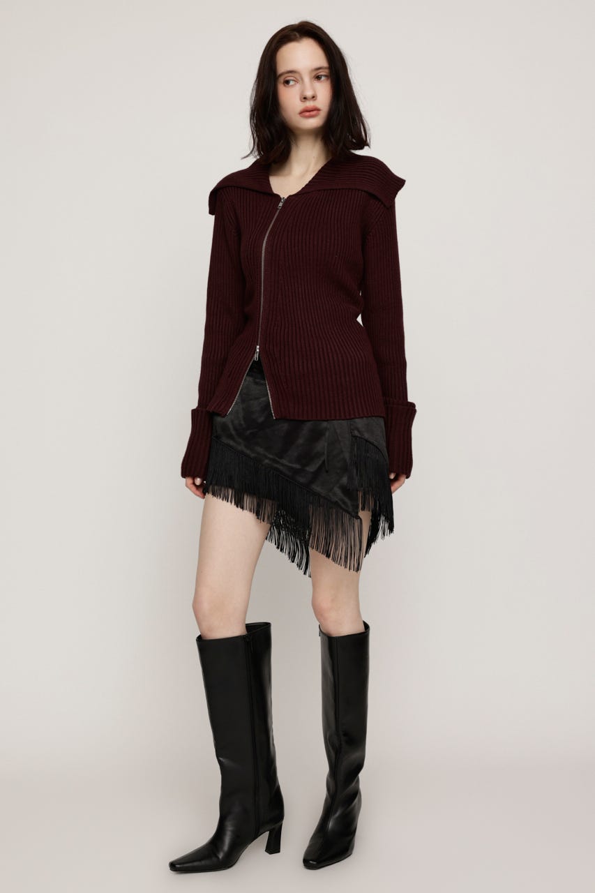 FRINGE ASYMMETRY WRAP ベルト BLK FREE