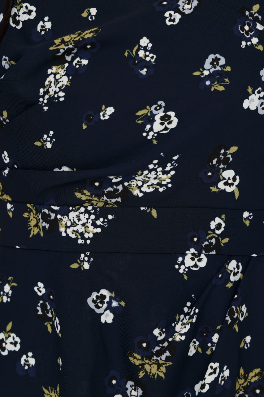 VINTAGE FLOWER ロングワンピース M/NVY 2
