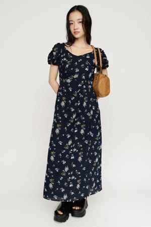 VINTAGE FLOWER ロングワンピース