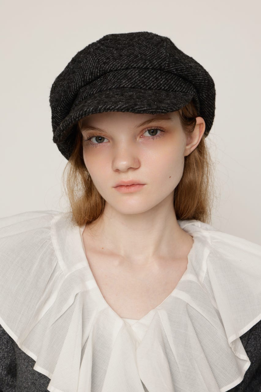 TWEED NEWSBOY キャップ M/BLK FREE