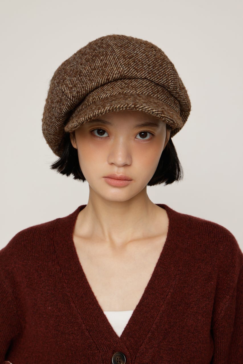 TWEED NEWSBOY キャップ M/BRN FREE