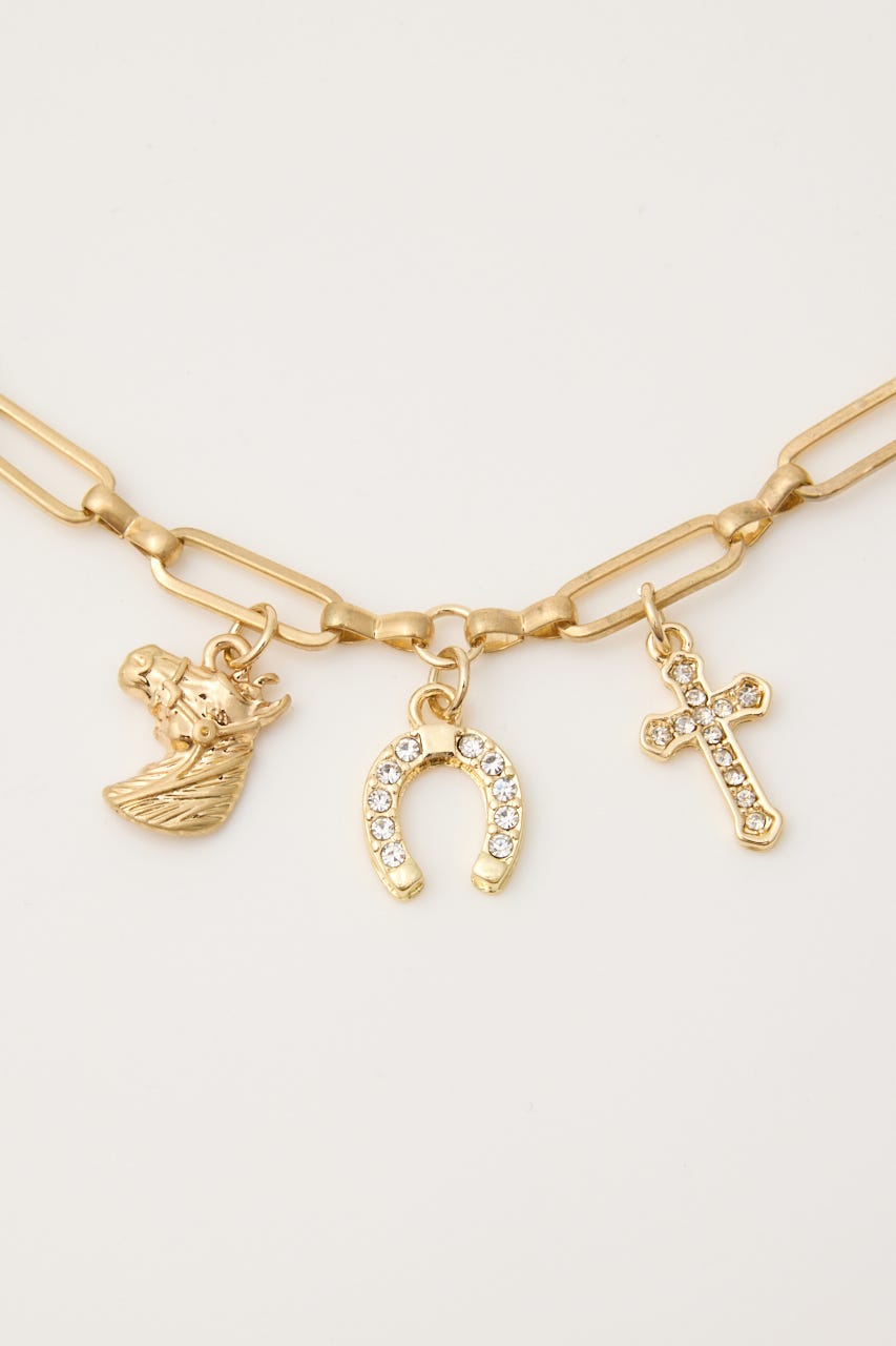 MANY CHARM ネックレス GLD FREE