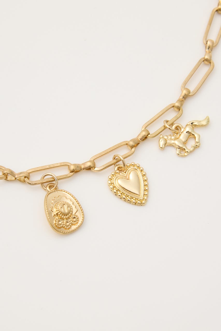 MANY CHARM ネックレス GLD FREE