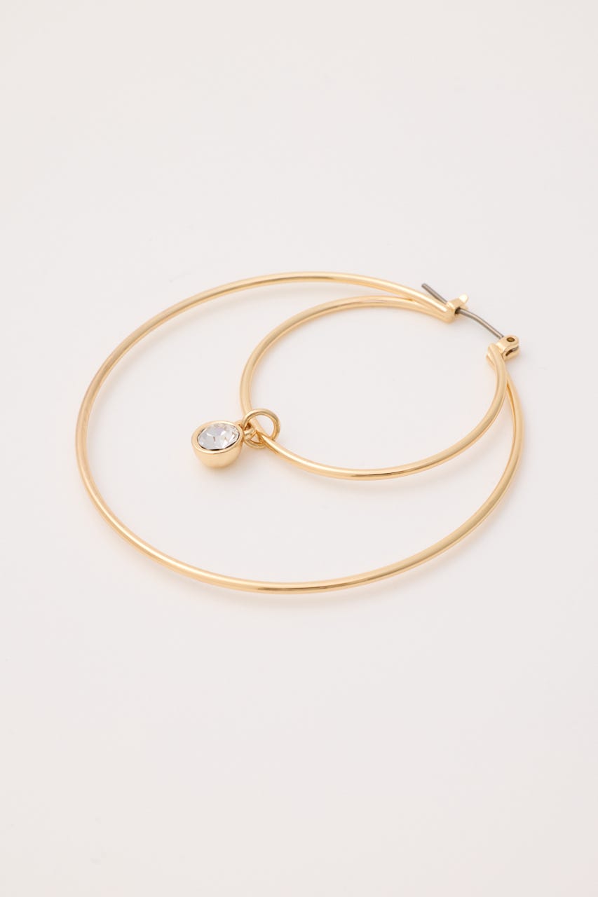 DOUBLE HOOP ピアス GLD FREE