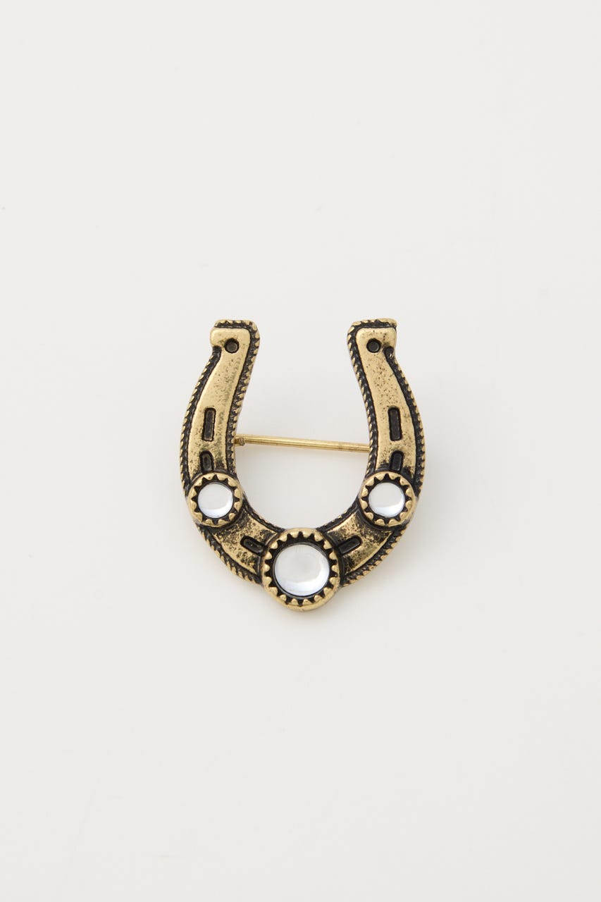 MOTIF BROOCH SET GLD FREE