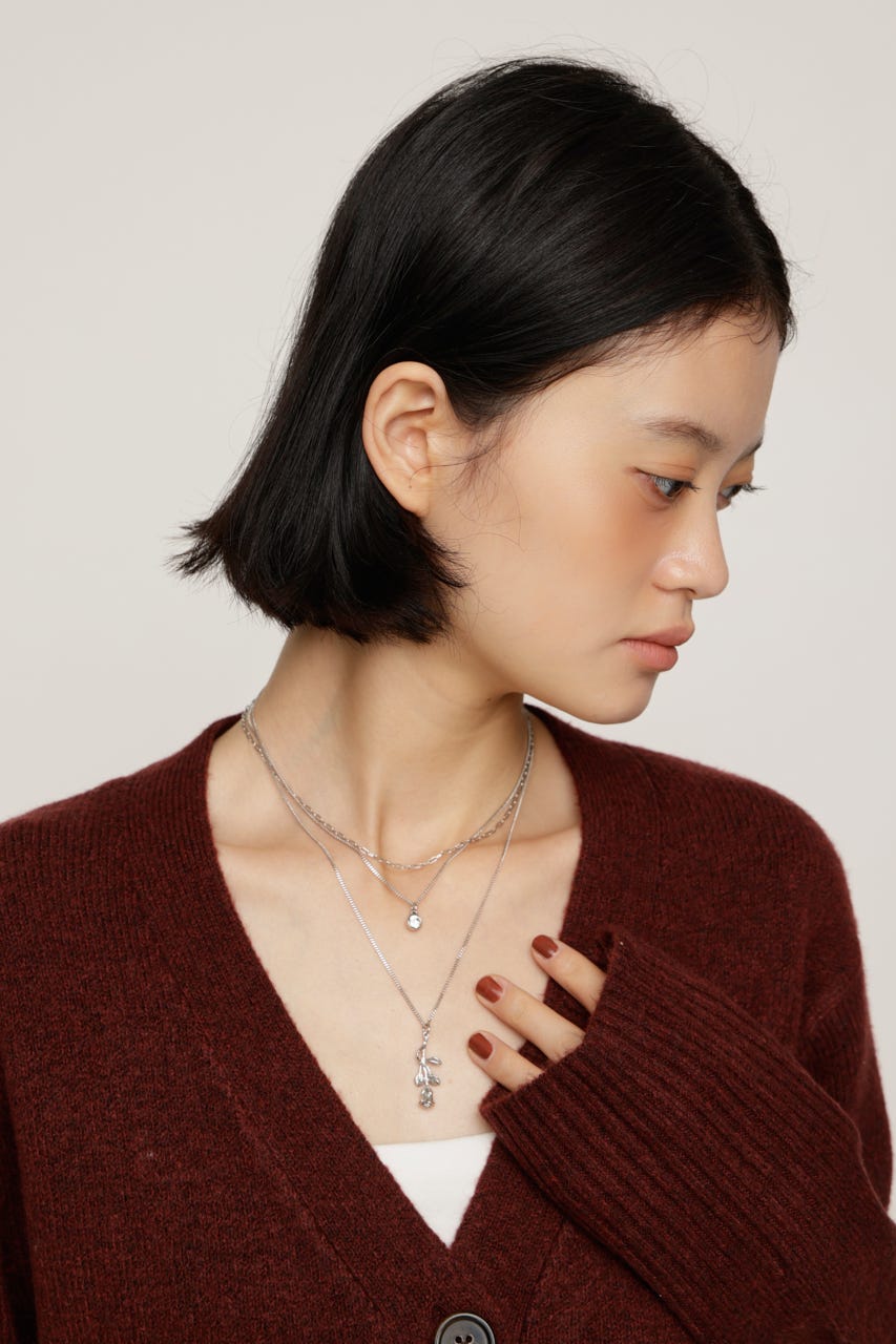ROSE DROP ネックレス SLV FREE