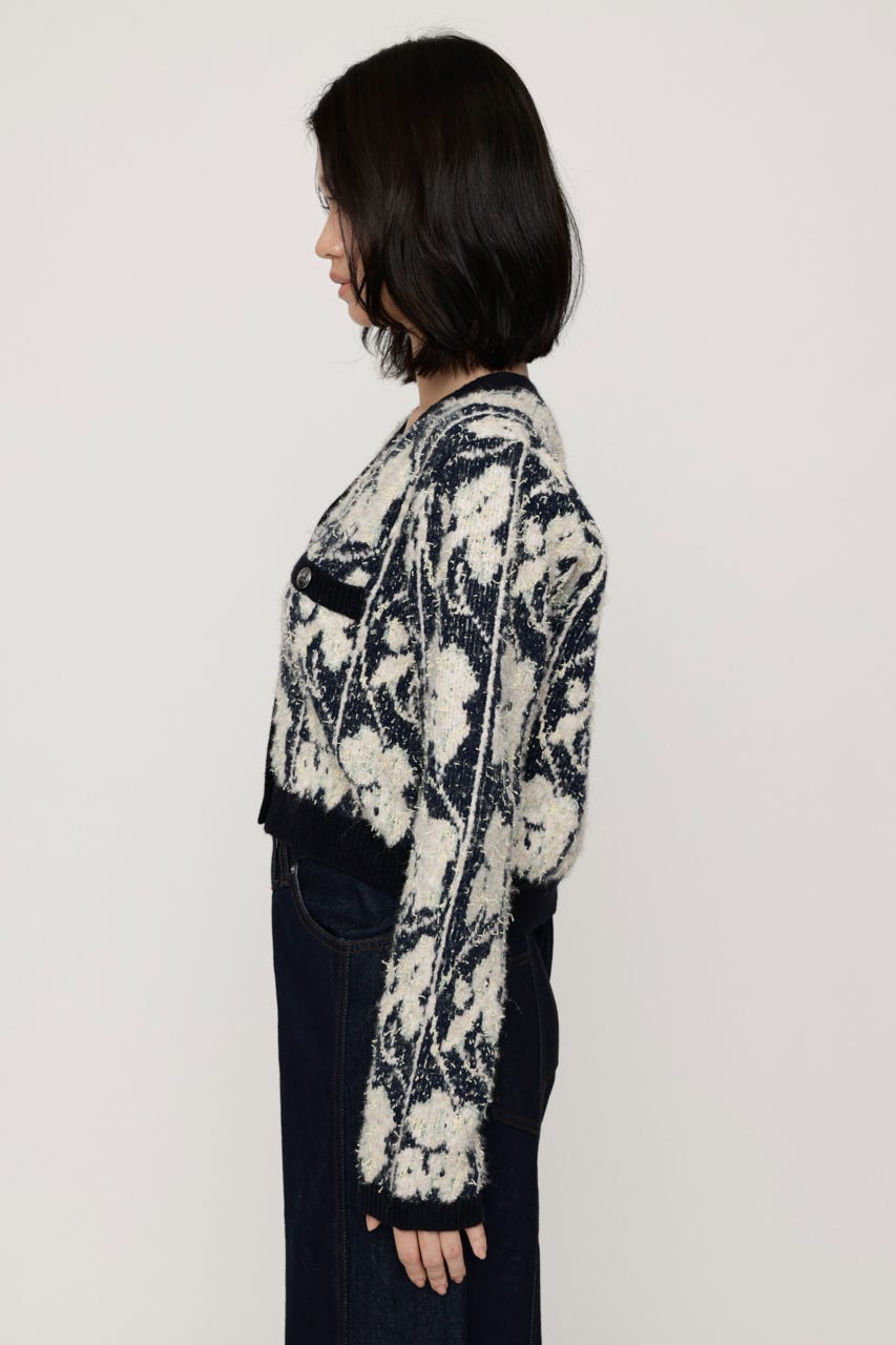 JQ TWEED KNIT カーディガン M/WHT FREE