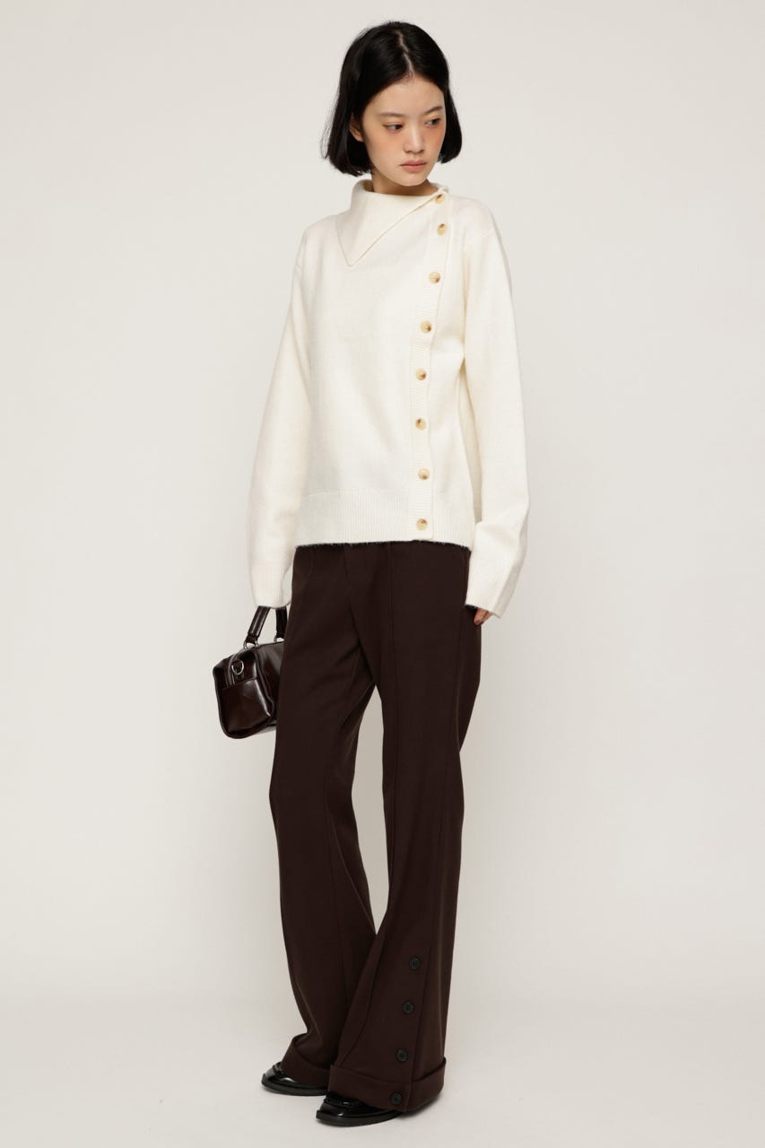 ASYMMETRY FRONT BUTTON トップス IVOY FREE