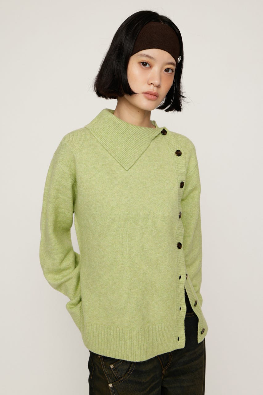 ASYMMETRY FRONT BUTTON トップス MINT FREE